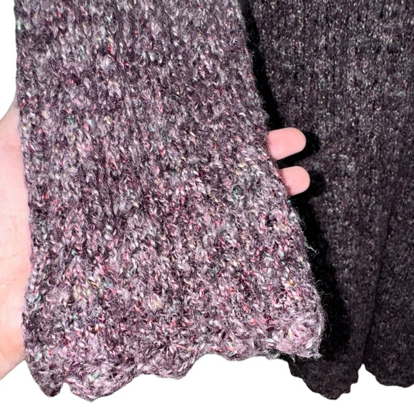 I.e. Women’s Knitted Button Front Pocket Cardigan Scalloped Hem Purple Sz 1X - Picture 6 of 9